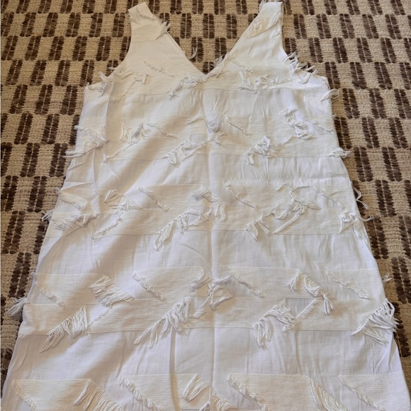 Maeve Floral Accent White Dress - Picture 1 of 3